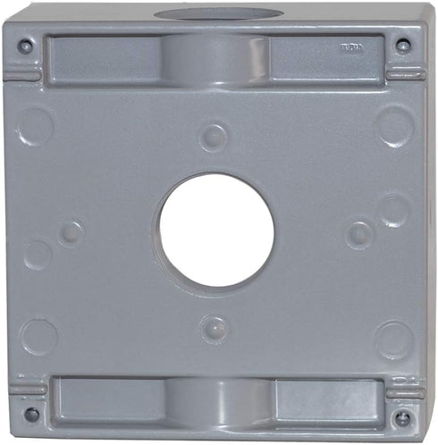 Sigma Engineered Solutions, Gray Sigma Electric 14357 1-Inch 3 Hole 2-Gang Box...