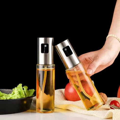 VIGOR PATH Sprayer for cooking - Olive Oil Sprayer Mister - 100ml Stainles Steel Olive Oil, Vinegar, Water & Other Liquids Sprayer - Perfect for S...
