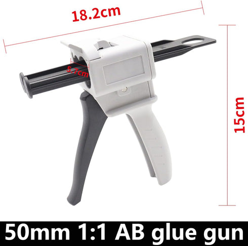 AB glue gun 50ml two-component glue gun 2:1/1:1 glue gun AB epoxy sealant gun coating machine manual glue gun dispensing gun kit...