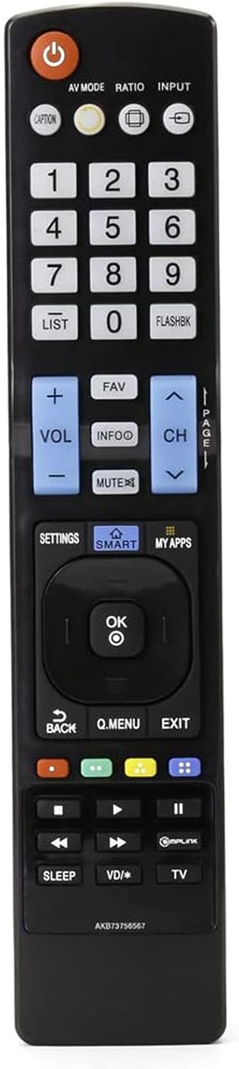 New AKB73756567 Replaced Remote Control for LG 3D/ Smart TV/HDTV/LCD/LED/TV 32lb5800 47lb5800-ug 55lb6100 42lb5800 50lb6100-ug 55ub8200-uh 39lb580...