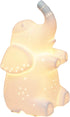 Simple Designs LT3337-WHT White Porcelain Fun Shaped Sitting Night Light Table Lamp, Elephant...
