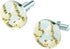 World Map Cufflinks - 3D Cut Stainless Steel with Gold Accents (Cufflinks Box Included)...