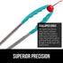 GORILLA GRIP Stainless Steel Heat Resistant Kitchen Tongs for Cooking, 9 + 12 Inch, Set of 2 BBQ Tong, Non Scratch Silicone Tip for Pan, Strong Gr...
