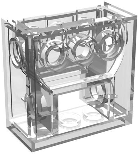 LEGO Technic COMPLETE GEARBOX ASSEMBLY 2 x 4 x 3 1/3 Trans-Clear Wormbox gear motor REDUCER block Mindstorms robotics ev3 NXT transparent robot bu...