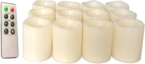 Flameless Candles, Realistic Flickering Votive Candle Tea Light Battery Operated, 200 Hours of Nonstop Working with Remote and 4/8 Hours Timer, Pa...