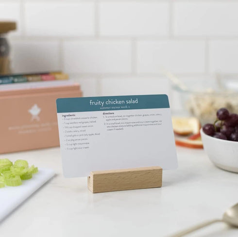 Passionate Penny Pincher Wooden Block Recipe Card and Photo Holder | Made of Beech Wood | Card Display Stand | Fits all PPP Recipe Cards | Portabl...