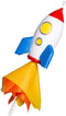 Spaceman Birthday Candle Outer Space Theme Rocket Candle for Birthday Party Childrens Day Baby Shower (Rocket)...