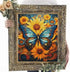 DIY Stamped Cross Stitch Kits Stained Glass Hummingbird and Flower for Beginners Easy 11CT Needlepoint Embroidery Counted Cross Stitch Kits Art Cr...
