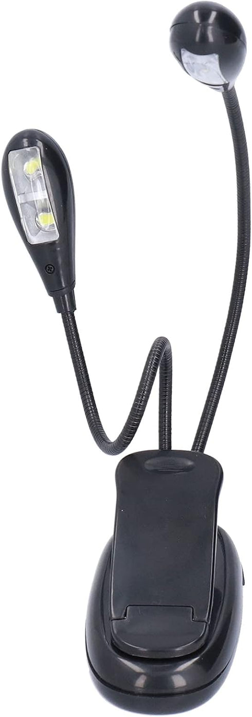 Desk Lamp, LED Clip on Light, Goose Neck 360?Rotatable,Flexible and Convient Double Poles Design, Reading Lamp for Home Office, School Dorm Suppli...