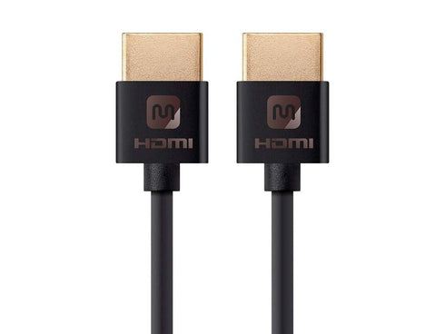 Monoprice HDMI High Speed Cable - 4K@60Hz, HDR, 18Gbps, YUV 4:4:4, 36AWG, 1 Foot, Black - Ultra Slim Series...