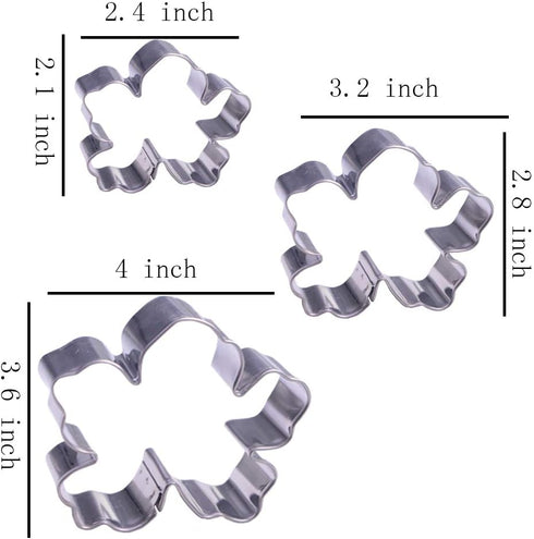 Tropical Flower Cookie Cutter Set - 3 Piece - Stainless Steel...