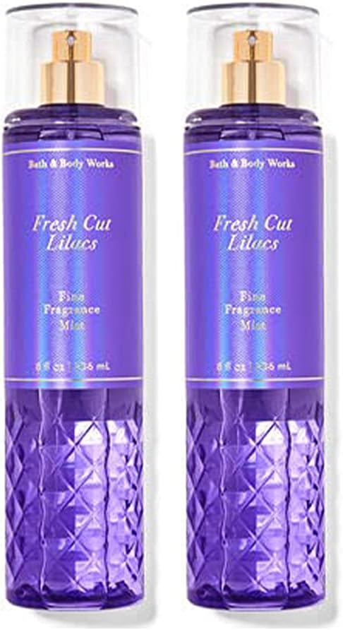 Bath and Body Works Fresh Cut Lilacs Fine Fragrance Mists Pack Of 2 8 oz. Bottles (Fresh Cut Lilacs)...