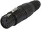 Monoprice 5-Pin Female DMX Connector - Black, Anodized Aluminum With A Plastic Cap, Rubber Strain Relief Boot, and Lock Release Button...