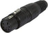 Monoprice 5-Pin Female DMX Connector - Black, Anodized Aluminum With A Plastic Cap, Rubber Strain Relief Boot, and Lock Release Button...