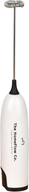 The HomeFlow Co.'s Milk Frother Handheld Foam Maker with two blades, Electric Whisk drink mixer, Mini Foamer for coffee, Cappuccino, Frappe, Match...