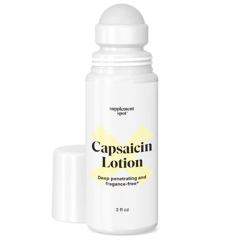 Capsaicin Lotion – Cream for Muscles & Joints – Deep Penetrating Roll On w/0.075% Capsaicin Cream – (3 oz)...