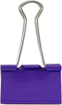 JAM PAPER Colorful Binder Clips - Large - 1 1/2 Inch (41 mm) - Purple Binderclips - 12/Pack...