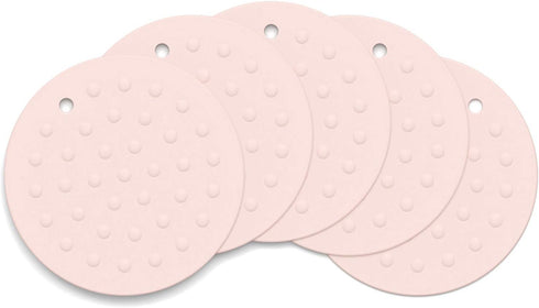 Silicone Trivet Mat Pot Holders, 5 Pack Heat Resistant Non-Slip Kitchen Trivets, Super Soft Flexible Easy to Wash and Dry, Perfect for Hot Pots an...