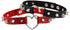 2pcs Vintage Collar Gothic Rivet Leather Spiked Heart Necklace Neckband Choker...