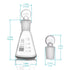 50ml Glass Erlenmeyer Flask, Laboratory Glassware Flask with Ground Glass Stopper for Chemistry Classroom Home Use, 3.3 Borosilicate Labware Conic...