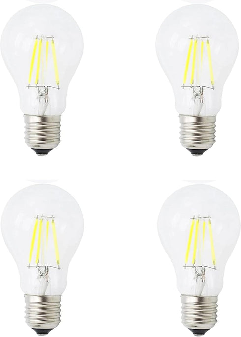 A19 4W Dimmable LED Edison Bulbs A60 E26/E27 Base LED Filament Bulbs for Bathroom Kitchen Living Room,4 Watts(40W Equivalent),Daylight White 6500K...