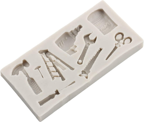 Hand Tools Silicone Mold Construction Tools Chocolate Fondant Molds Combination Wrench Molds For Cake Decorating Cupcake Topper Sugar Candy Chocol...