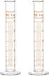 StonyLab 2-Pack 50ml Borosilicate Glass Graduated Cylinder Measuring Cylinder...