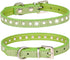 Cute Dazzling Sparkling Elegant Fancy Suede Leather 1 Rows Bling Rhinestone Crystal Jeweled Small Pet Cat Dog Puppy Collar (Green, S)...