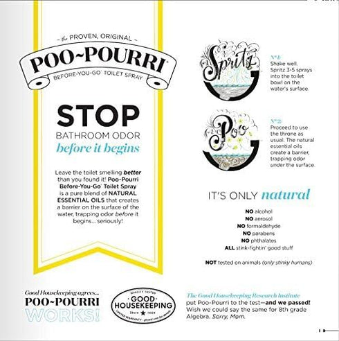 Poo-Pourri Before-You-Go 16 Ounce Refill Bottle, Lavender Vanilla...