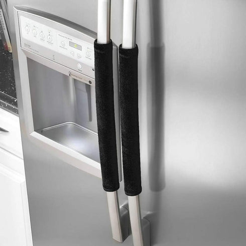 lasenersm 2 Pieces Refrigerator Door Handle Covers Kitchen Appliance Handle Covers Keep Your Kitchen Appliance Clean 15.7" x 4.3" Use for Fridge Oven Kitchen Cabinet Dishwasher (Wine Red)