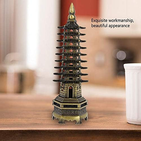 FTVOGUE Chinese Tower Model Crafts Miniature Ornaments Office Home Desktop Decor Architecture Figurine...