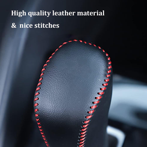 Car Gear Shift Knob Cover Fit for Nissan Altima 2019-2024, Artifical Leather Shift Knob Cover, Gear Shift Cover Compatiable with Altima 2020, Blac...