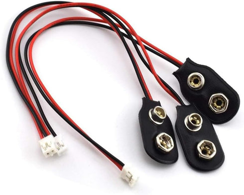 9V Battery Connector 3 Pack, I-Type PH2.0 9 V Battery Clip-9V Battery Buckle Connector Hard Buckle Plastic Housing and Wires Leads Iength 5.9 inch...