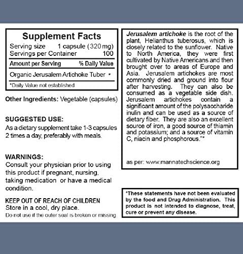 Salem Botanical Nutritional Supplement Capsules, Jerusalem Artichoke, 100 Count...
