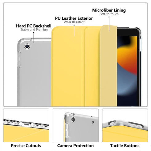 Moko Case for iPad 10.2 iPad 9th Generation 2021/ iPad 8th Generation 2020/ iPad 7th Generation 2019, Slim Stand Hard Back Shell Smart Cover Case ...