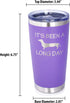 Bevvee Long Day - Insulated Coffee Tumbler Cup with Sliding Lid - Stainless Steel Insulated Mug - Dog Themed Coffee Gifts - Purple...