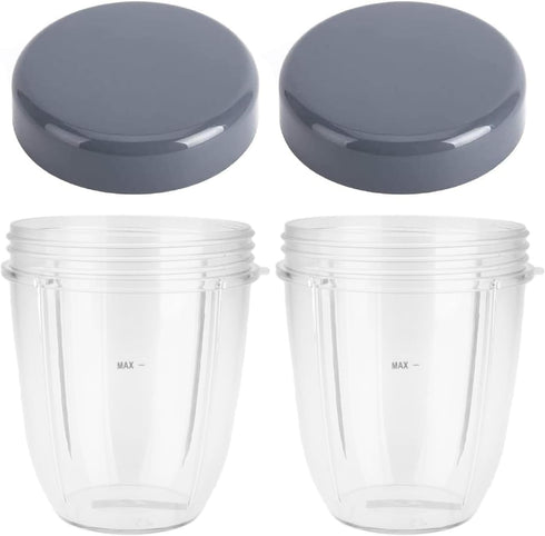 Blender Cups Replacement for Nutribullet Blender 18OZ Cup with Lid, Compatible with Nutribullet 600W 900W Blender Juicer (2Pack)...