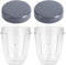 Blender Cups Replacement for Nutribullet Blender 18OZ Cup with Lid, Compatible with Nutribullet 600W 900W Blender Juicer (2Pack)...