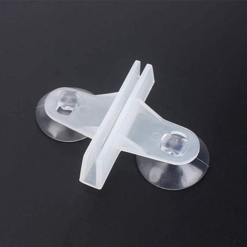 Plastic Aquarium Fish Tank Breeding Separator Glass Suction Cup Divider Sheet Holder Clip 8Pcs Clear...