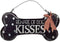 Beware of Dog Kisses Hanging Sign Media Room Theater Decoration Product Name...