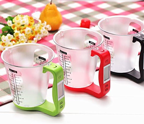 1Pcs Digital kitchen Electronic Measuring Cup Scale Household Jug Scales with LCD Display Temp Measurement 16x12.5x13.5cm (black)...