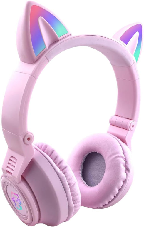 Cat Ear Bluetooth Headphones,Toddlers Kids wireless Headphones for boys girls Amazon Fire Tablet/Laptop/Pad/School (purple)...