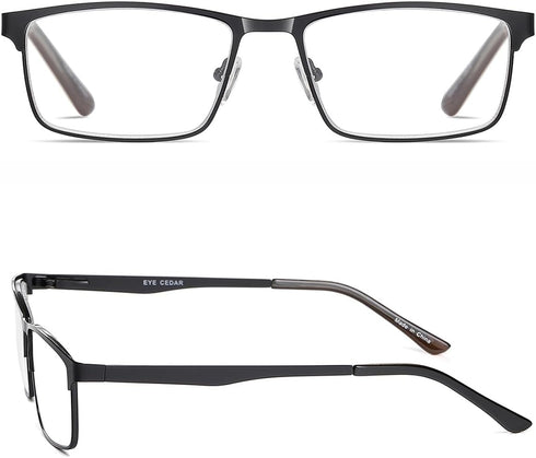 EYECEDAR 5-Pack Reading Glasses for Men Metal Frame Spring Hinges with Computer Readers 2.50...