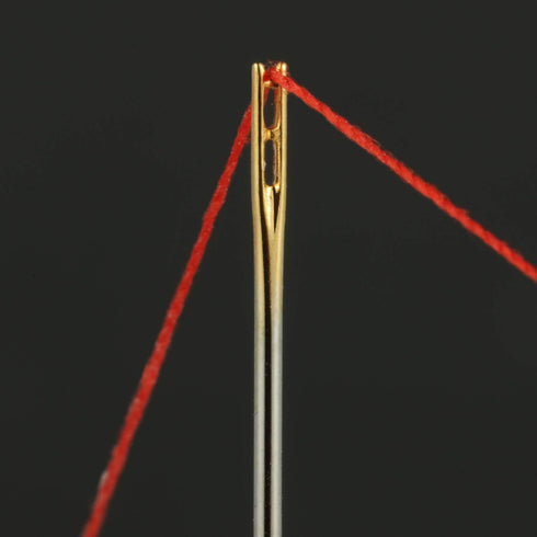 24 Pieces Self Threading Needles Easy Threading Needles and 4 Pieces Large-Eye Hand Sewing Needles with 2 Pieces Wooden Needle Case for Storing Ha...