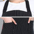 Somotersea Kitchen Apron with Pockets Adjustable Bib Apron for Cooking Pinstripe...