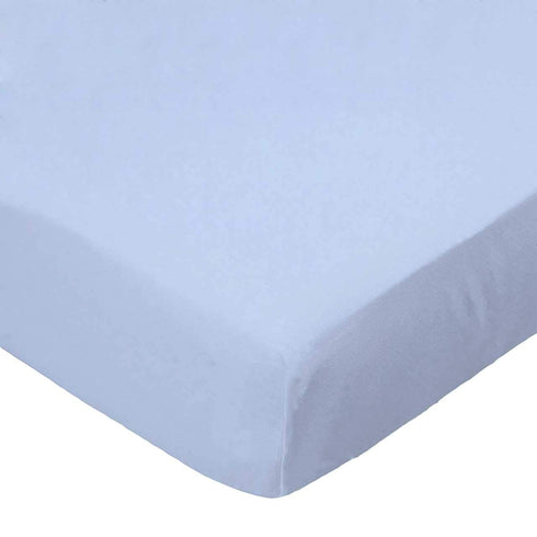 SheetWorld Fitted 100% Cotton Flannel Portable Mini Crib Sheet 24 x 38, Flannel FS4 - Blue, Made in USA...