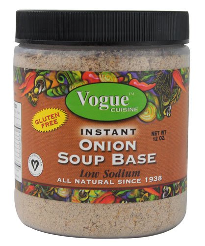 Vogue Cuisine Onion Soup & Seasoning Base 12oz - Low Sodium, Gluten Free, All Natural Ingredients...