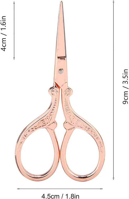 DIY Cross stitch Antique Sewing Shears Dresser Embroidery Tool Small Scissor crisis cross stitch scissors small gold (Rose Gold)...