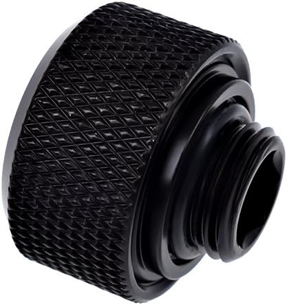 Alphacool 17264 Eiszapfen 16mm HardTube Compression Fitting G1/4 - knurled - deep Black Water Cooling Fittings...