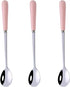 3PCS Mixing Spoons for Coffee, Dessert, Ice Cream, Milkshake, Stainless Steel Iced Teaspoon with Ceramic Handle Tablespoons Espresso Cocktail Stir...